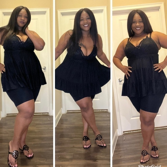 KALI Lace Cami Set (Black) - Picture 4 of 10